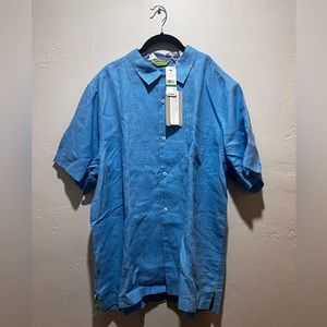 Tommy Bahama Men’s Sea Glass Camp Shirt -Blue